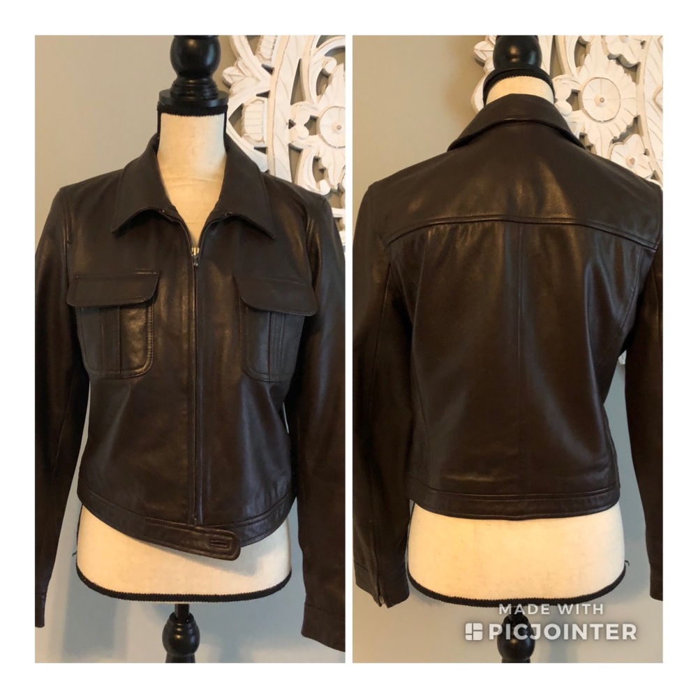 Gap Leather Jacket M